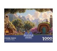 Wooden Cabin with Outdoor Fireplace 1000 Piezas Corte Preciso Rompecabezas Fantasy Cottage Familia Jigsaw Regalo Adultos 38x26cm/1000pcs