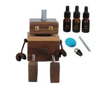 Wooden Car Air Freshener, Scented Dashboard Figurine, Shake-Activated Aroma Diffuser, 10cm, Perfume Refresher Accessory, Natural Wood, 1 Piece, Vehicle and Bedroom Use Pleasant Smell Designed