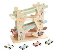 Wooden Car Ramp Toy 25x24x10cm Color Cognition Building Activity