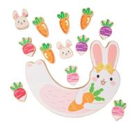 Wooden Carrot Stacking Game - Kids Balance Building Blocks Board Game