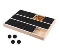 Wooden Cat & Dog Nail File Board with Treat Box, Pine Wood Scratcher | Multi-comparttment snack Box, Natural Sandpaper Nail File surfface, Solid Pine for Indoor Grooming, Training & Exercise