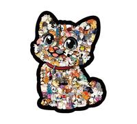 Wooden Cat Puzzle - Cat Puzzles for Adults | 135 piezas Educational Toy | Cats Wooden Puzzle | Animal Shape Irregular Jigsaw for Easter Winter Holiday Party School Family Activities