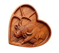 Wooden Charcuterie Boards - Cow Shaped Food Platter for Dining | Farmhouse Appetizer Board with Rustic Finish, Snack Fruit Meat Cheese Tray for Home Banquet Holiday Table