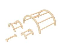 Wooden Chicken Perch Stand | Stable Arch Design for Pet Chick Exercise/Rest/Play | Safe for Use Grinding Toy for Coops/Farms/Brooders | Complete Kit with 4 Sizes
