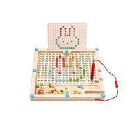 Wooden children's magnetic walking pen training puzzle two-in-one flying chess thinking logic puzzle desktop puzzle parent-child interaction, fun desk