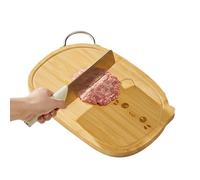 Wooden Chopping Board - Multi-purpose Bamboo Cutting Boards, Meat Cutting Board With Handle, Double-Sided Chopping Block With Juice | Kitchen Utensil For Daily Outdoor Camping Picnic Barbacoa