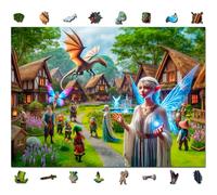 WOODEN.CITY Fantasy Country - Rompecabezas de madera de 1000 piezas, rompecabezas premium para adultos, tamaño 54 x 39,4 cm