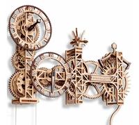 WOODEN.CITY Kits de modelos de rompecabezas 3D para adultos, reloj de pared vintage con péndulo, rompecabezas desafiantes para adultos, decoración clásica del hogar (reloj de pared steampunk)