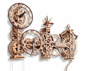 WOODEN.CITY Kits de modelos de rompecabezas 3D para adultos, reloj de pared vintage con péndulo, rompecabezas desafiantes para adultos, decoración clásica del hogar (reloj de pared steampunk)
