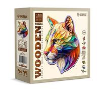 WOODEN.CITY Rompecabezas de madera, 150 piezas, rompecabezas de madera vibrantes para adultos, desafiantes rompecabezas de corte de madera, rompecabezas con forma de animal, rompecabezas de madera de