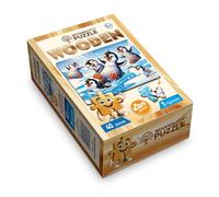 WOODEN.CITY Rompecabezas de madera para niños, pingüinos felices