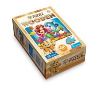 WOODEN.CITY Rompecabezas de madera para niños, sirena y delfín