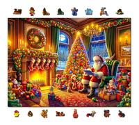 WOODEN.CITY Rompecabezas de Navidad 1000 Piezas para Adultos - Rompecabezas de Madera único Experiencia Atractiva y Desafiante para los Entusiastas de los Rompecabezas - Magia de Nochebuena
