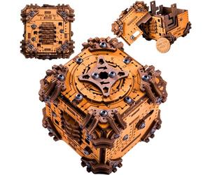 WOODEN.CITY Tesseract's Secret - Puzzle 3D de Madera para Adultos - Caja Secreta Tipo Escape Room - Kit Mecánico DIY para Montar - Regalo Original para Amantes de Rompecabezas y Manualidades