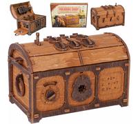 WOODEN.CITY - Treasure Chest - Caja de Rompecabezas 3D de Madera - Escape Room en una Caja - Caja Secreta y Misteriosa - Regalo Original para Adultos y Niños