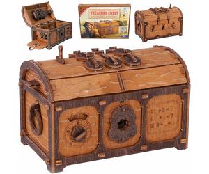 WOODEN.CITY - Treasure Chest - Caja de Rompecabezas 3D de Madera - Escape Room en una Caja - Caja Secreta y Misteriosa - Regalo Original para Adultos y Niños
