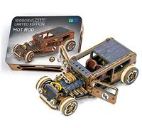 Wooden.City Vintage Cars Hot Rod Limited Edition - Kit di costruzione di Auto in Legno 3D - Puzzle 3D in Legno retrò per adulti Rompicapo per adolescenti - 142 pezzi in Scala 1/32