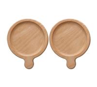 Wooden Coasters Set 2 Pack | Beech & Black Walnut, 3.9in X 3.7in X 0.6in, 50-55g | Grooved Heat Insulation Mat for Coffee Cups, Glasses | Tabletop Drink Coasters