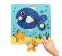 Wooden Cognitive Board Game - Educational Learning Puzzle Toy | Intelligence Development Base Map Interactive Parent Child Play Montesśori Gift for Kids 2-5 Years Old