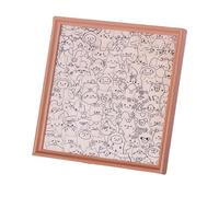 Wooden Coloring Puzzle, DIY Wooden Cat Puzzles Frame, Puzzle/Drawing/Assembly - 3in1 Multi-Functional, Creative Paintable Puzzles Photo Frame for Home Decoration, Equipped Marker Pen (NO Pens)