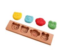 Wooden Cookie Molds, Chocolate Making Moulds, Cartoon Pastry Cutter, Handcrafted Texture, Nonstick Bakeware Tool, Decorative Cake Stamp, Birthday Baking Class Home Use, 30x7cm