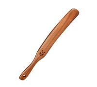 Wooden Cooking Spoons - Narrow Jar Scraper & Thin Paddle Stir Stick | Multifunctional Slim Mixing Spoon Utensil For Cookings, Stirring & Serving, Long Handle Wood Spatulas