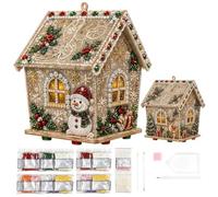 Wooden Cottage 3d Pearl Art Kit Collection | Pearl Art Christmas House Kits