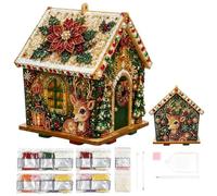 Wooden Cottage 3d Pearl Art Kit Collection | Pearl Art Christmas House Kits