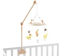 Wooden Crib Mobile Holder Bassinet Toy Stand Adjustable Height Detachable | Mobile Mount for Travel Stroller Home Kindergarten Bedroom Young Children Boys Girls