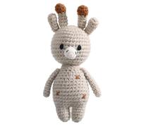 Wooden Crochet Baby Rattle, Handmade Crochet Grab Rattle, Soothing Teether Toy, Easter Basket Stuffer, 16cm, 6.3 inches Stuffed Animals, Shower Decor for Kids