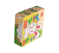 Wooden Cube Puzzle - Educational Thinking Blocks, Colorful Logic Training Game, Interactive Shape Matching Challenge Featuring Spatial Reasoning Practice For Boys Girls Home Classroom School Study