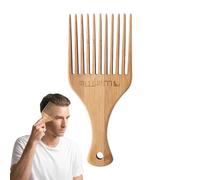 Wooden Curly Hair Pick - 6.89x2.95in Anti-Static Detangling Comb