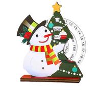 Wooden Desk Calendar - Desk Block Countdown Calendar To Christmas | Tabletop Ornaments | Seasonal Décor Accessories For Table Bedroom Hotel School Dormitory Classroom Apartment