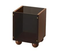 Wooden Desk Organizer - Wood | Multi Compartment Pen Holder Storage Box