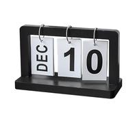 Wooden Desktop Calendar - Perpetual Standing Design, Rustic Adjustable Daily Display, Charming Farmhouse Accessory Elevating Workspacee | Durablee Organizer for Notes Reminders, Elegant Desk Decoratio