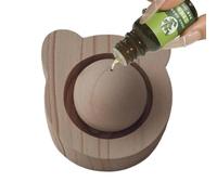 Wooden Diffuser - Passive Timber Humidifier, Organic Grain Osmosis Orb, Capillary Action Scent Block Natural Beechwood Fragrance Pod | Aromatic Cellulose Emitter for Home Bedroom Office Desk Hotel Car
