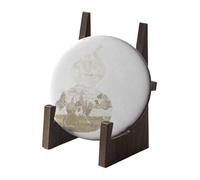 Wooden Display Easel - Foldable Plate Stand, 7.09 Inches Object Support with Holding, Adjustable Angle Frame, Decorative Presentation Tool, Display Accessory for Showcasing Plates Cupcakes Books Photo