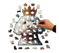 Wooden Dog, Animal Shape Jigsaw Stress Relief Brain Teaser Feature, Creative Wooden Game for Collectors Families Dog Lovers Home Office Living Room Game Night Use