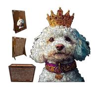 Wooden Dog, Animal Shape Jigsaw Stress Relief Brain Teaser Feature, Creative Wooden Game for Collectors Families Dog Lovers Home Office Living Room Game Night Use