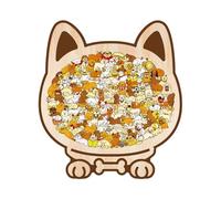 Wooden Dog Jigsaw Puzzle - Morandi Color Design | 115pcs Puzzle Set with Smooth Cut Wood Pieces, Tabletop Board Game Category for Family Activity Home Travel Display