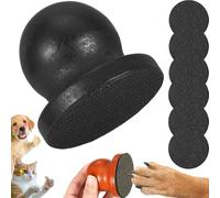 Wooden Dog Nail File with Replaceable Discs - Gentle Scratching Board for Nail Care - Stress- Free Dog and Cat Nail Trimmer for Home Grooming (Black)