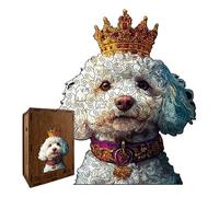 Wooden Dog Puzzle - Boredom Relief Jigsaw Piece, Leisure Puzzle for Relaxing, Animal Wood Tool, Collectors Women Piece with Synthetic Veneer, Families Lovers Tool for Problem Solving & Brainteasing