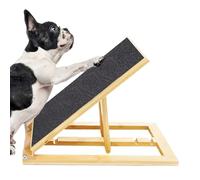 Wooden Dog Scratch Board, Foldable Pet Scratching Pad, 14.96x9.84x5.91 Inches Compact Natural Wood Exterior, Ideal for Indoor Outdoor Travel, Puppy Senior Claw Maintenance