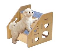 Wooden Dog Stairs | Non-Slip Ladder | Cat Stairs | Bed, Couch, Car, Indoor, Bedside, Older Cat, Puppy Climbing