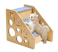 Wooden Dog Stairs | Non-Slip Ladder | Cat Stairs | Bed, Couch, Car, Indoor, Bedside, Older Cat, Puppy Climbing