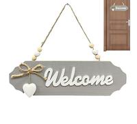 Wooden Doorplate - Welcome Sign For Front Door | Home Decor Sign With Rustic Wood Design | For Entryway, Porch, Living Room