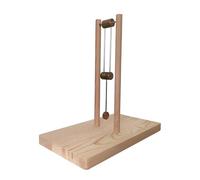 Wooden Double Pendulum Desk Toy, Chaos Double Pendulum Table Decoration, Wooden Kinetic Energy Model, Physics Stem Demonstration Tool, for Home Office, Unique Table Decoration and Gift