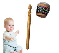 Wooden Drum Sticks For Kids, Frog Caller Percussion Sticks, Drum Mallet Stick Anti-slip Bass Percussion Sticks Instrument Band Accessory Part For Children, Ideal For Young Musicians, Fun Music Toy For