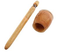 Wooden Drum Sticks For Kids, Frog Caller Percussion Sticks, Drum Mallet Stick Anti-slip Bass Percussion Sticks Instrument Band Accessory Part For Children, Ideal For Young Musicians, Fun Music Toy For