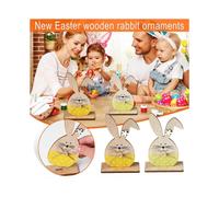 Wooden Easter Bunny Nordic Styles Home Furnishing Decoration Crafts eierfarben ostern